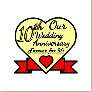 10th wedding anniversary Posters and Art